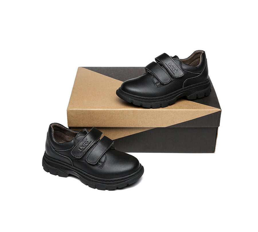 Australian Shepherd Ava Kids Leather School Shoes-School Shoes-PEROZ Accessories