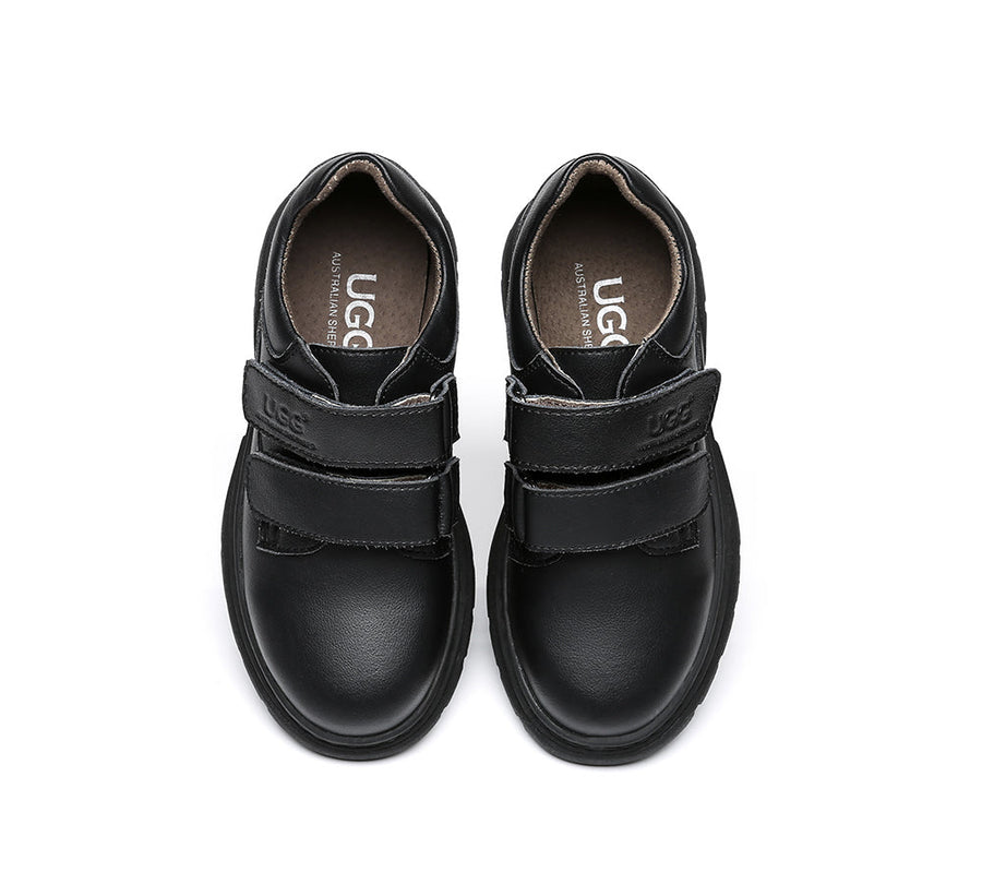 Australian Shepherd Ava Kids Leather School Shoes-School Shoes-PEROZ Accessories