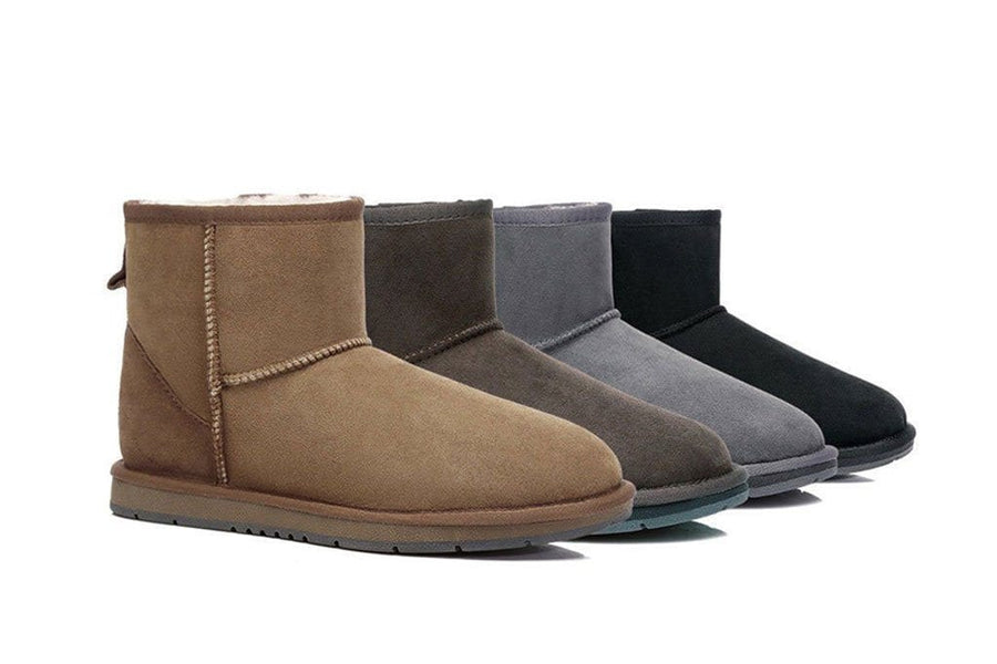 Australian Shepherd Premium Sheepskin Unisex UGG Boots Mini Classic Water Resistant-Boots-PEROZ Accessories