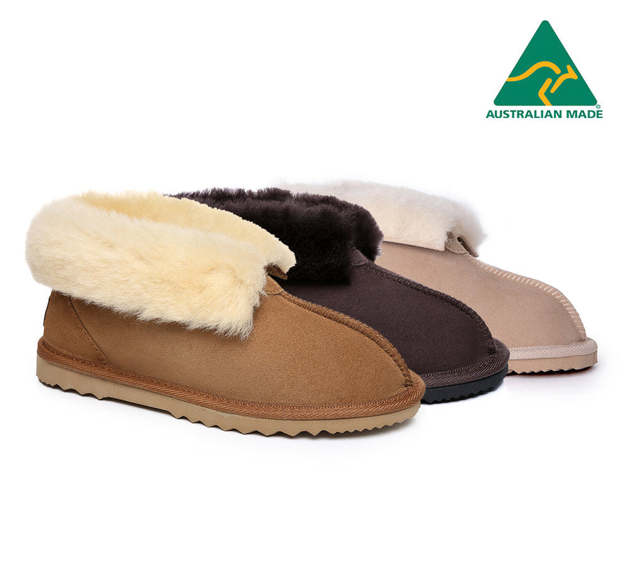 Australian Made Sheepskin Slippers Unisex UGG Slippers Australian Shepherd Water Resistant-Slippers-PEROZ Accessories