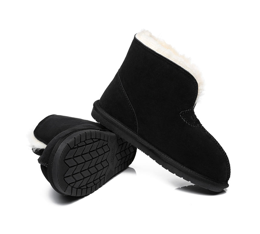 Australian Shepherd UGG Unisex Ankle Wool Parker Slipper Boots-Slippers-PEROZ Accessories