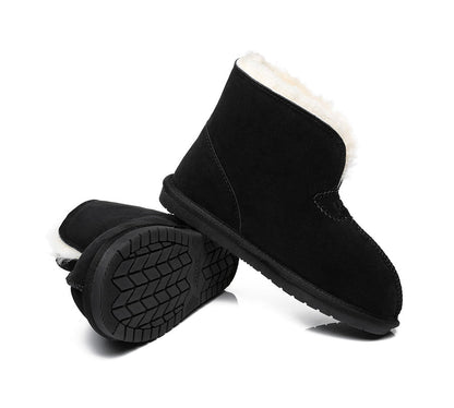 Australian Shepherd UGG Unisex Ankle Wool Parker Slipper Boots-Slippers-PEROZ Accessories