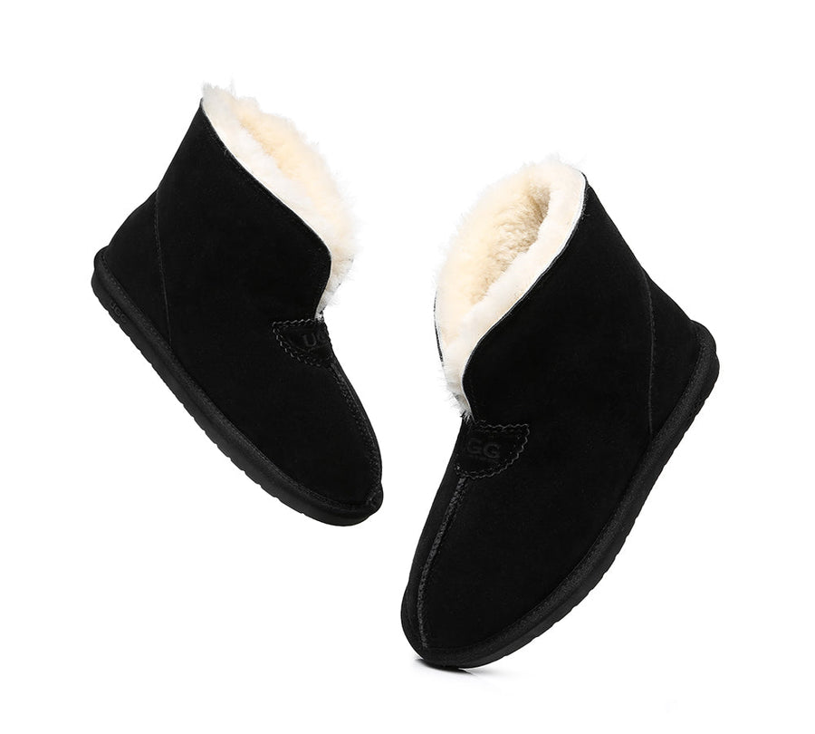 Australian Shepherd UGG Unisex Ankle Wool Parker Slipper Boots-Slippers-PEROZ Accessories