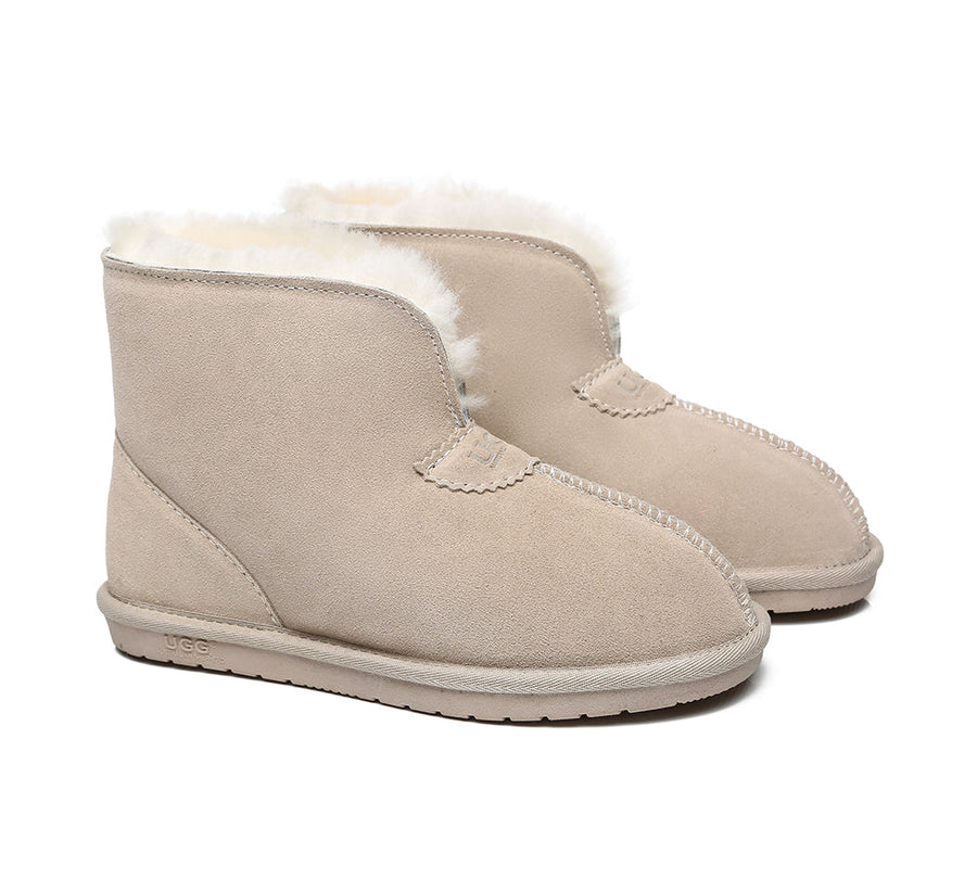Australian Shepherd UGG Unisex Ankle Wool Parker Slipper Boots-Slippers-PEROZ Accessories