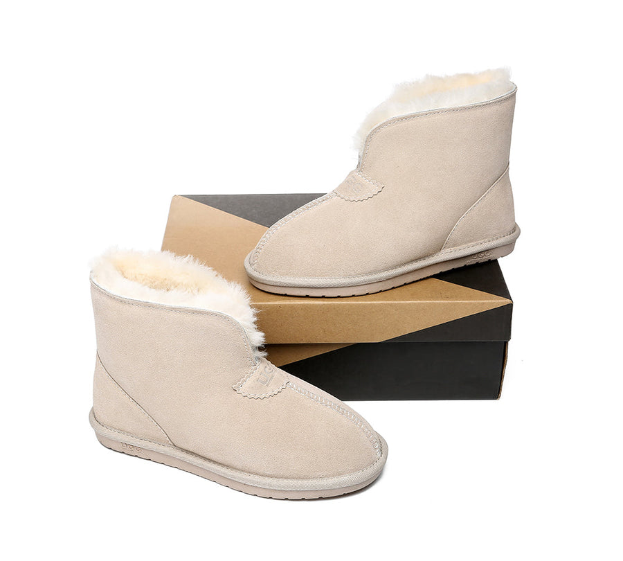 Australian Shepherd UGG Unisex Ankle Wool Parker Slipper Boots-Slippers-PEROZ Accessories