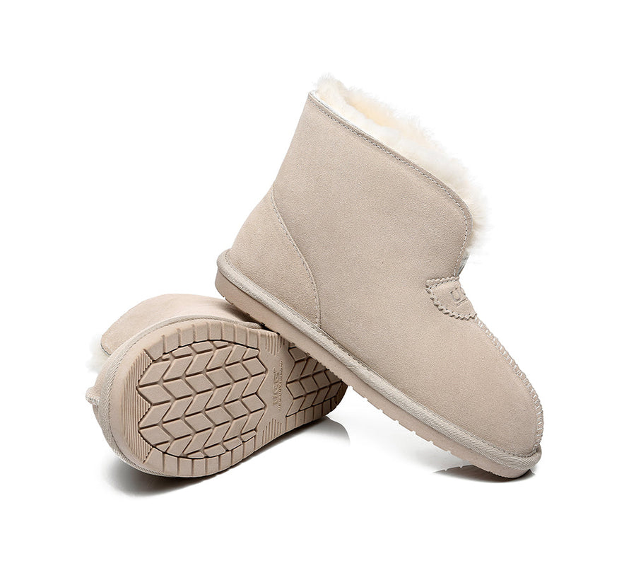 Australian Shepherd UGG Unisex Ankle Wool Parker Slipper Boots-Slippers-PEROZ Accessories