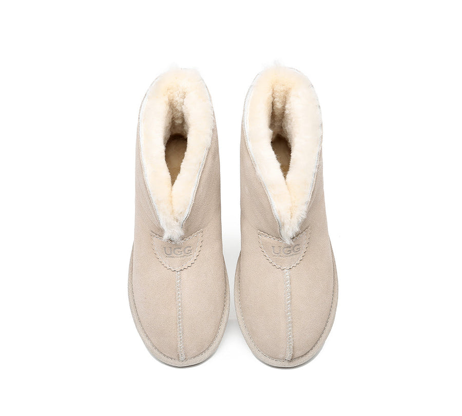 Australian Shepherd UGG Unisex Ankle Wool Parker Slipper Boots-Slippers-PEROZ Accessories