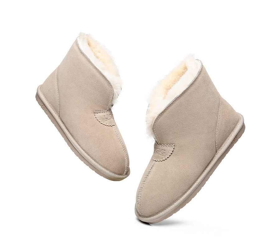 Australian Shepherd UGG Unisex Ankle Wool Parker Slipper Boots-Slippers-PEROZ Accessories