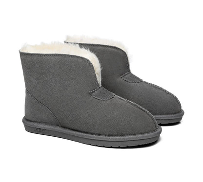 Australian Shepherd UGG Unisex Ankle Wool Parker Slipper Boots-Slippers-PEROZ Accessories