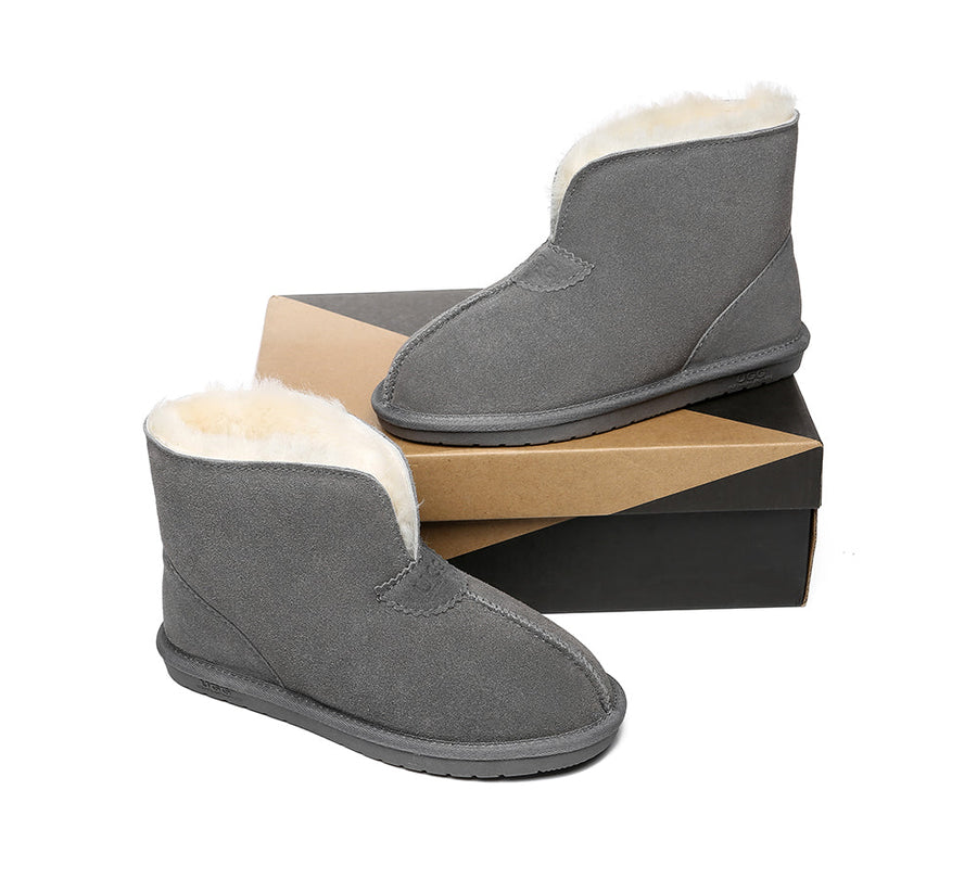 Australian Shepherd UGG Unisex Ankle Wool Parker Slipper Boots-Slippers-PEROZ Accessories