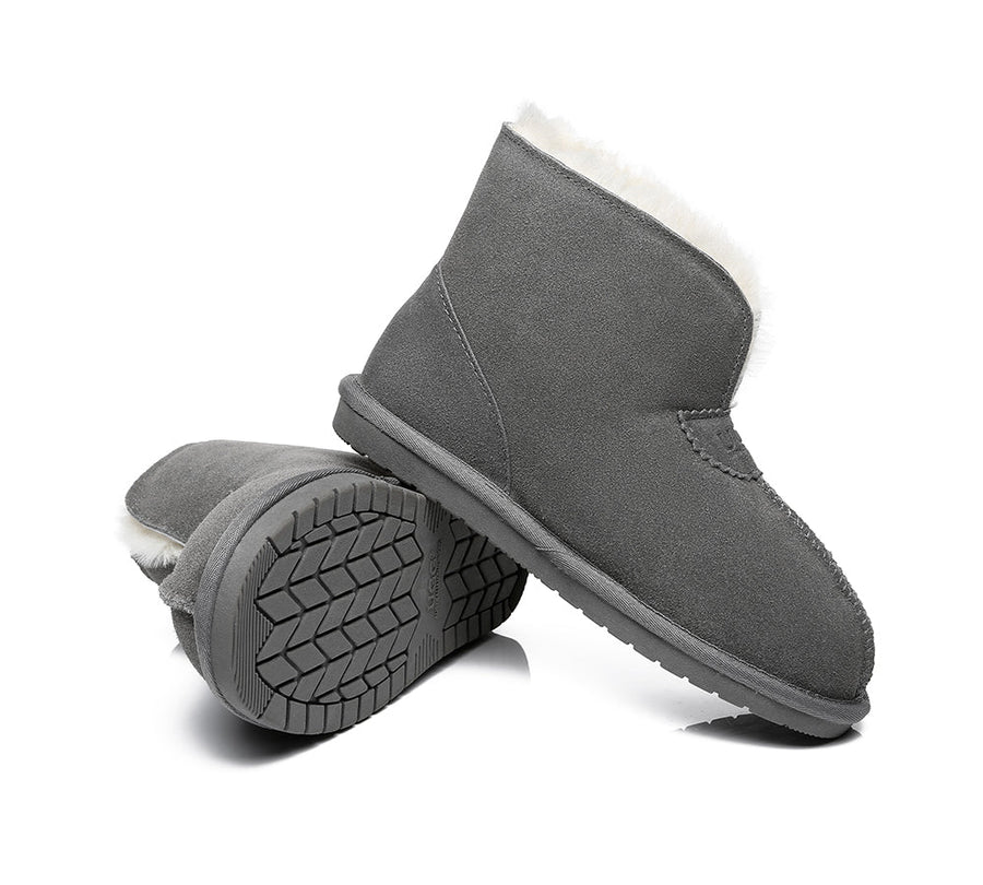 Australian Shepherd UGG Unisex Ankle Wool Parker Slipper Boots-Slippers-PEROZ Accessories