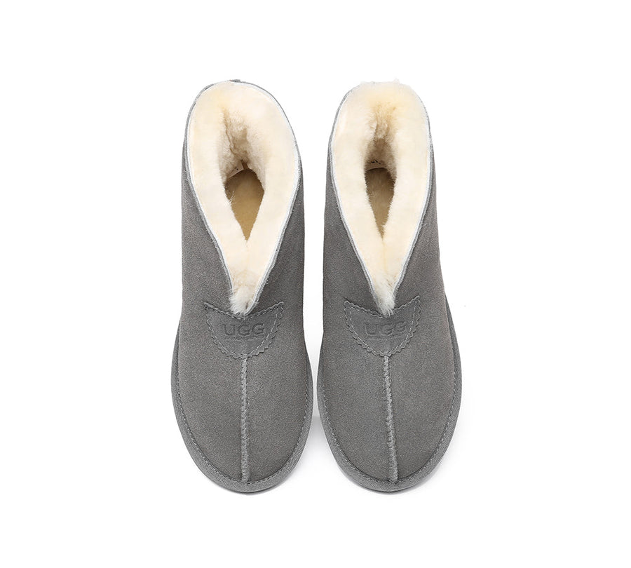 Australian Shepherd UGG Unisex Ankle Wool Parker Slipper Boots-Slippers-PEROZ Accessories