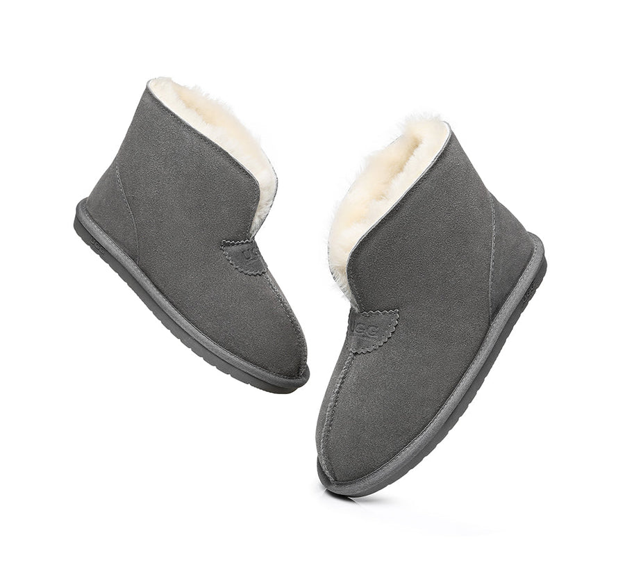 Australian Shepherd UGG Unisex Ankle Wool Parker Slipper Boots-Slippers-PEROZ Accessories