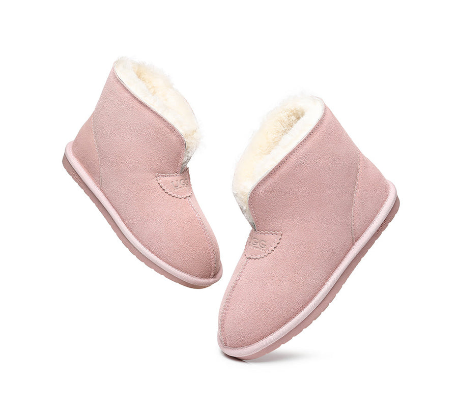 Australian Shepherd UGG Unisex Ankle Wool Parker Slipper Boots-Slippers-PEROZ Accessories