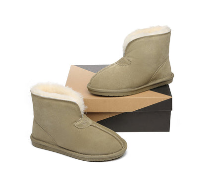 Australian Shepherd UGG Unisex Ankle Wool Parker Slipper Boots-Slippers-PEROZ Accessories