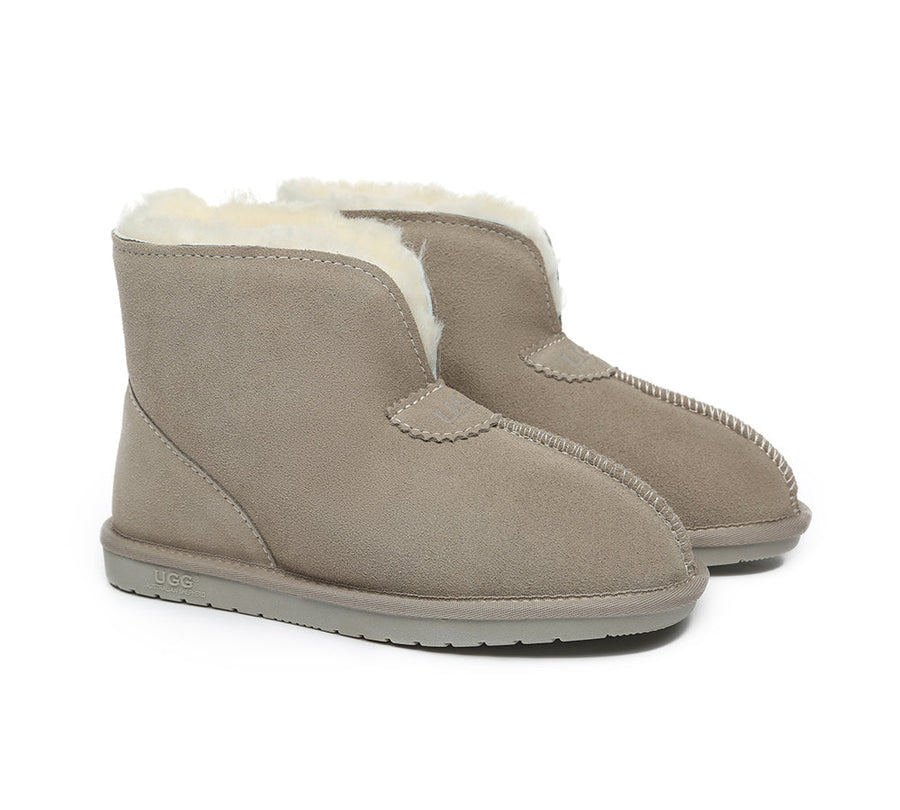 Australian Shepherd UGG Unisex Ankle Wool Parker Slipper Boots-Slippers-PEROZ Accessories