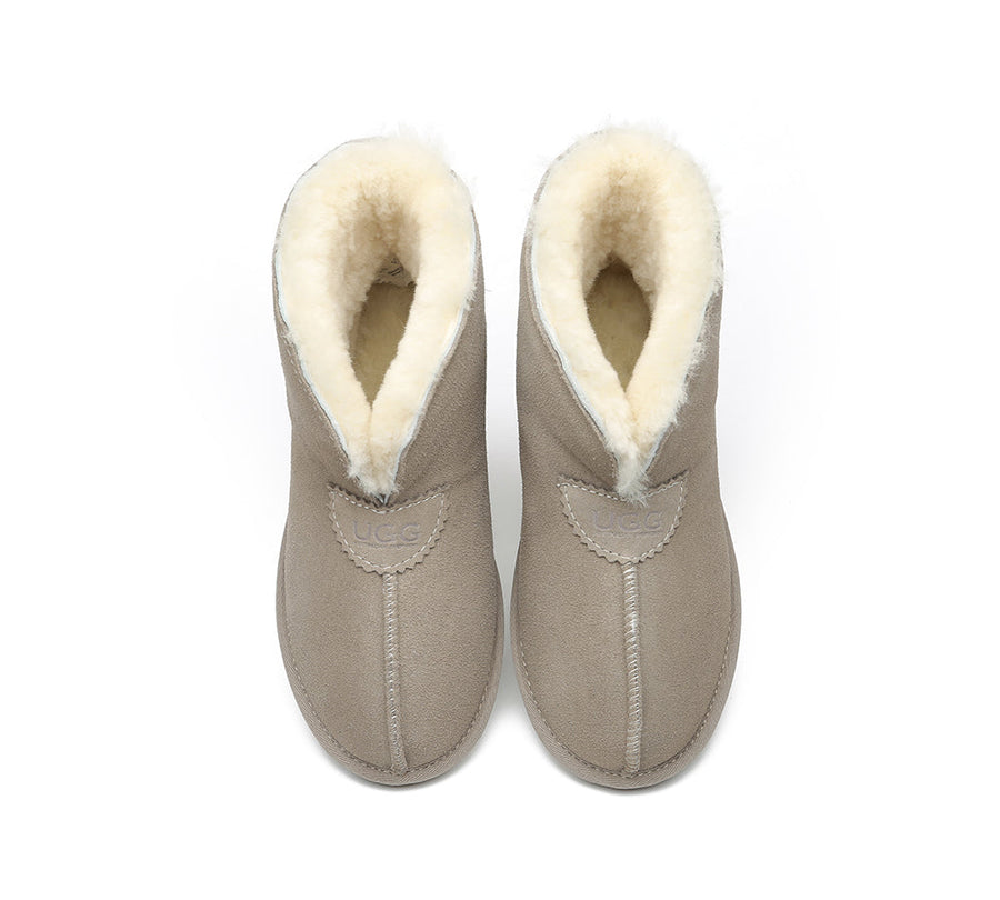 Australian Shepherd UGG Unisex Ankle Wool Parker Slipper Boots-Slippers-PEROZ Accessories