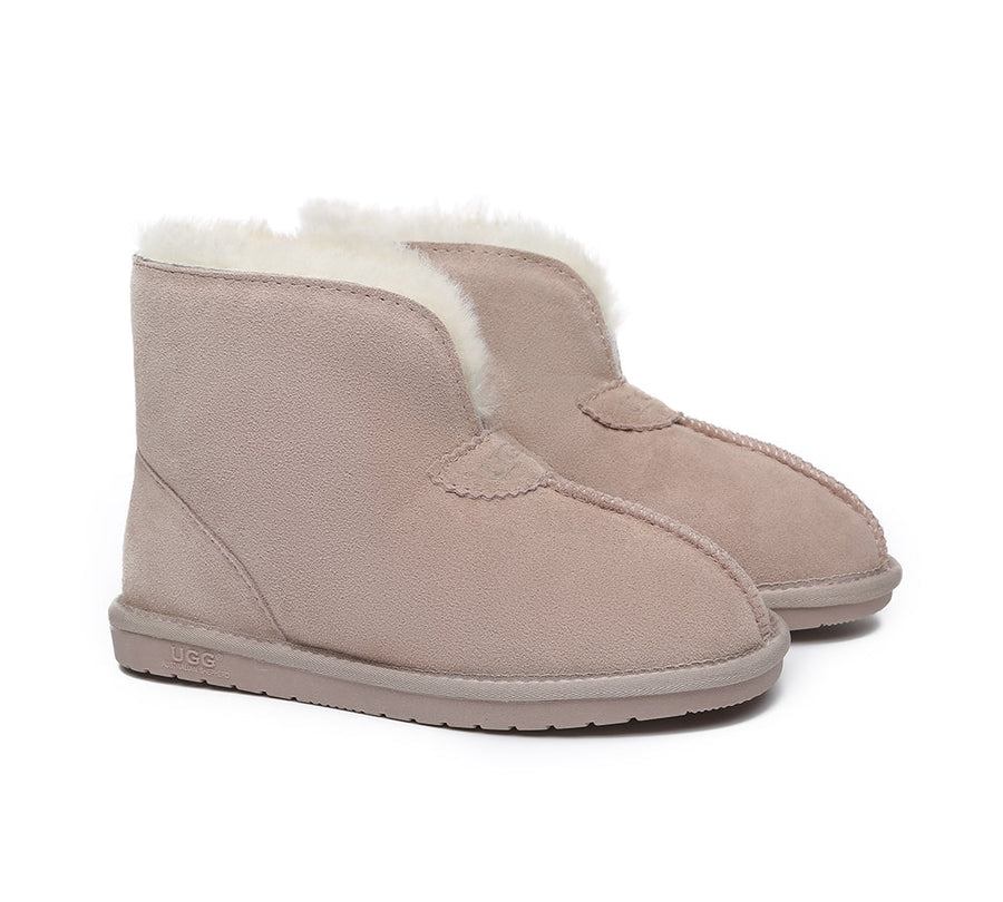 Australian Shepherd UGG Unisex Ankle Wool Parker Slipper Boots-Slippers-PEROZ Accessories