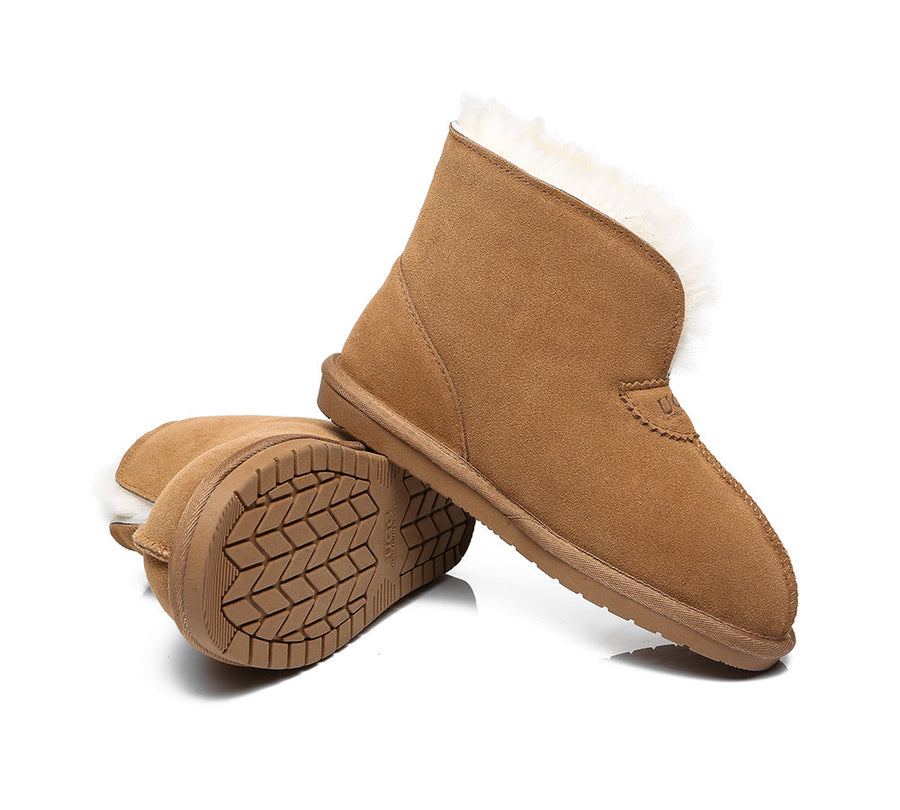 Australian Shepherd UGG Unisex Ankle Wool Parker Slipper Boots-Slippers-PEROZ Accessories