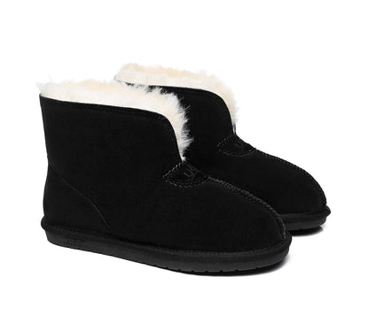 Australian Shepherd UGG Unisex Ankle Wool Parker Slipper Boots-Slippers-PEROZ Accessories
