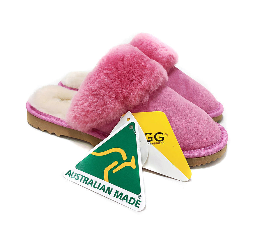 Australian Shepherd Ladies Scuff Australian Made UGG Slippers-Slippers-PEROZ Accessories