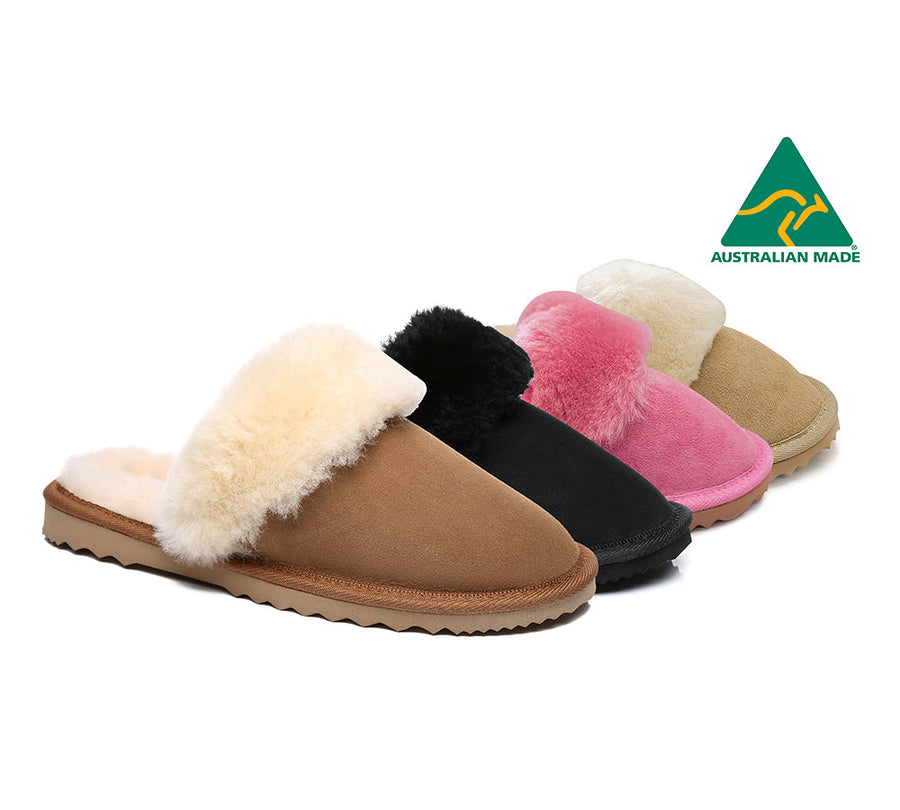 Australian Shepherd Ladies Scuff Australian Made UGG Slippers-Slippers-PEROZ Accessories