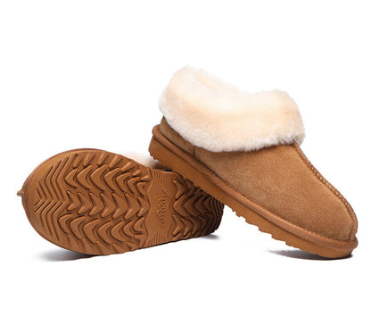 TARRAMARRA Premium Sheepskin Wool Ankle Slipper Unisex Hana-Slippers-PEROZ Accessories