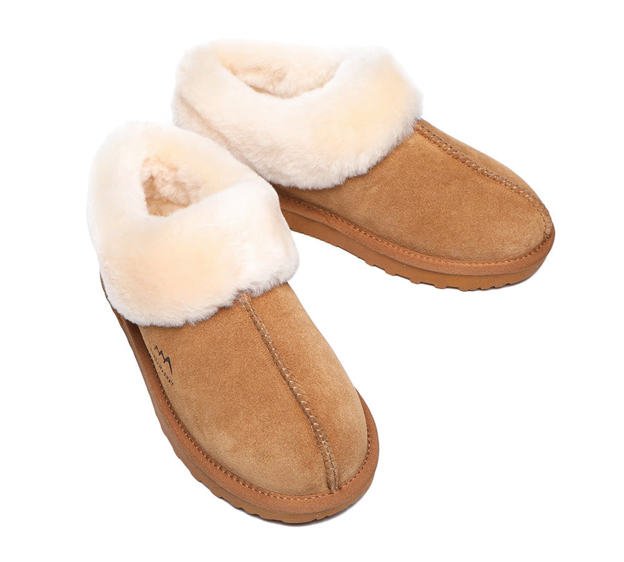 TARRAMARRA Premium Sheepskin Wool Ankle Slipper Unisex Hana-Slippers-PEROZ Accessories