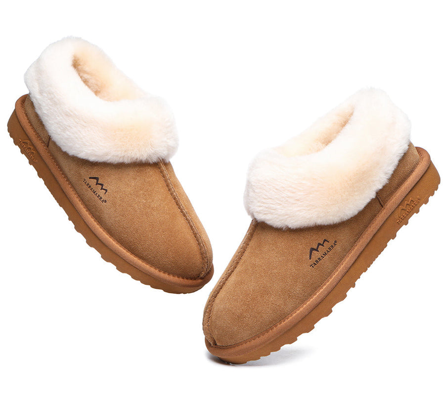 TARRAMARRA Premium Sheepskin Wool Ankle Slipper Unisex Hana-Slippers-PEROZ Accessories