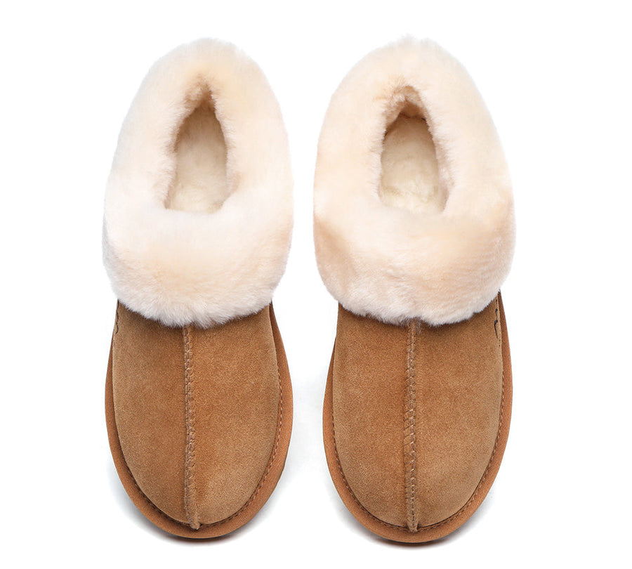 TARRAMARRA Premium Sheepskin Wool Ankle Slipper Unisex Hana-Slippers-PEROZ Accessories