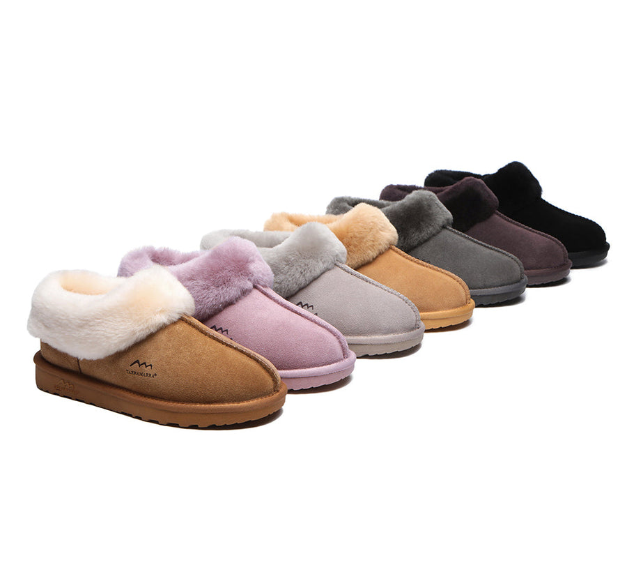 TARRAMARRA Premium Sheepskin Wool Ankle Slipper Unisex Hana-Slippers-PEROZ Accessories