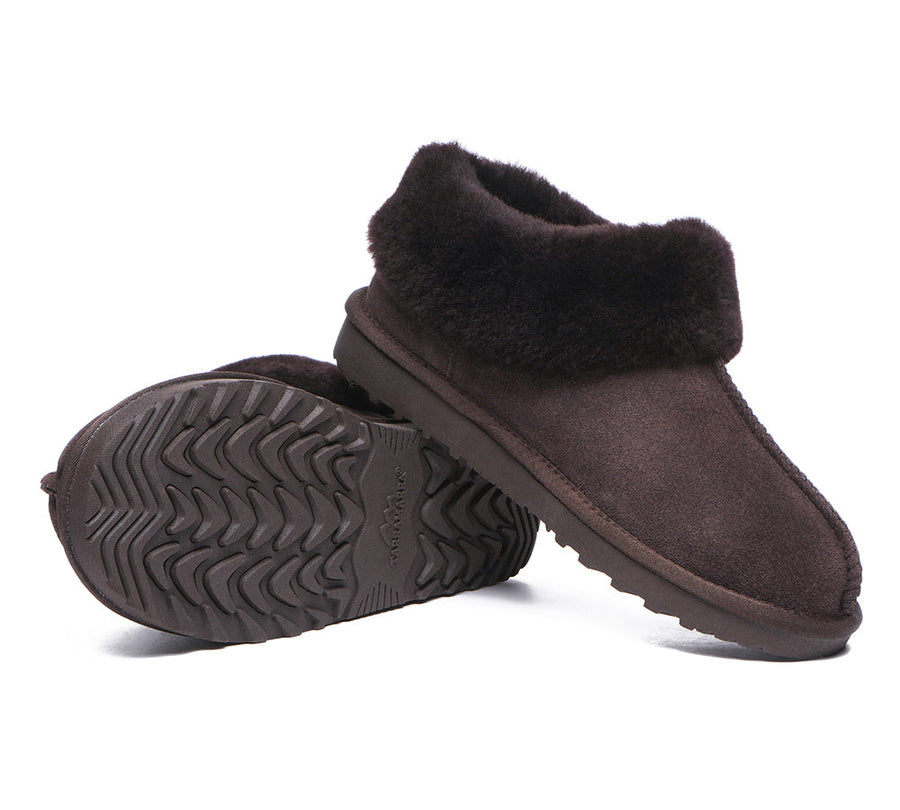 TARRAMARRA Premium Sheepskin Wool Ankle Slipper Unisex Hana-Slippers-PEROZ Accessories
