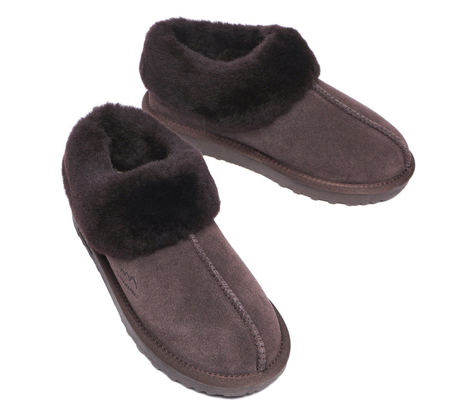 TARRAMARRA Premium Sheepskin Wool Ankle Slipper Unisex Hana-Slippers-PEROZ Accessories