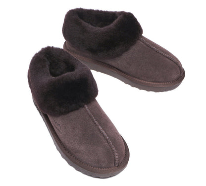 TARRAMARRA Premium Sheepskin Wool Ankle Slipper Unisex Hana-Slippers-PEROZ Accessories