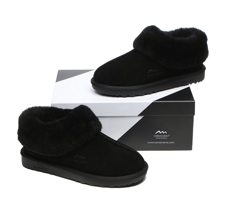 TARRAMARRA Premium Sheepskin Wool Ankle Slipper Unisex Hana-Slippers-PEROZ Accessories