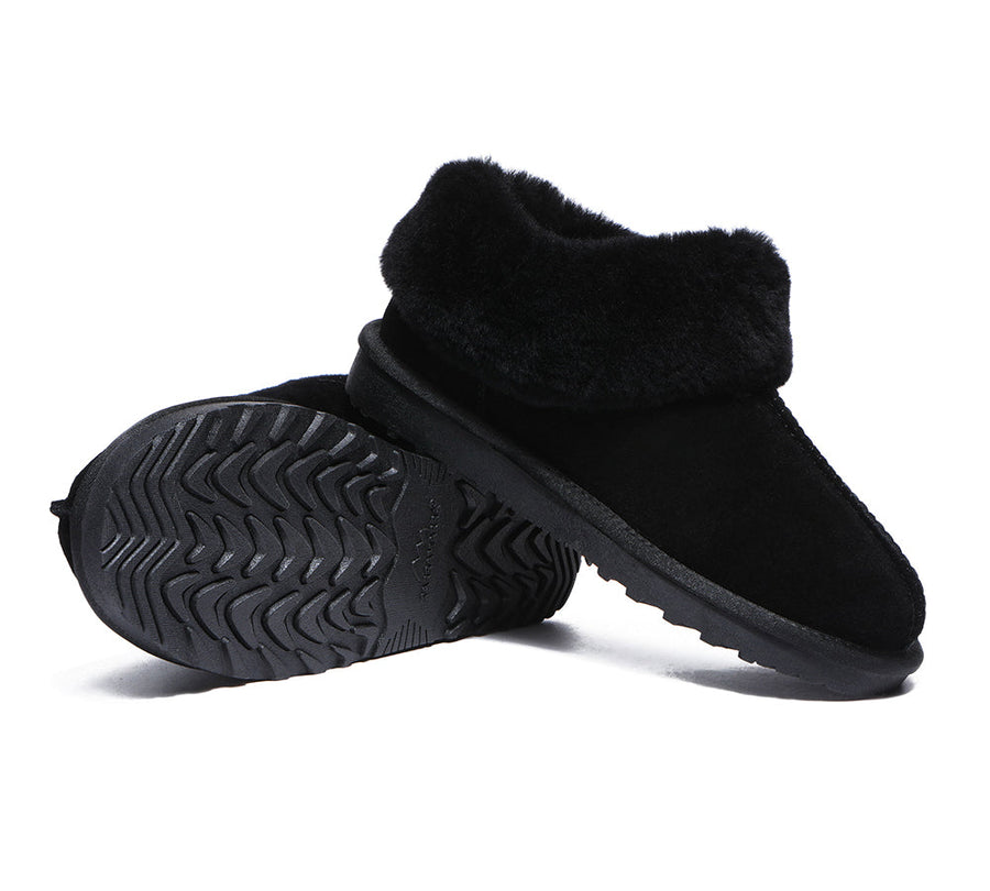 TARRAMARRA Premium Sheepskin Wool Ankle Slipper Unisex Hana-Slippers-PEROZ Accessories