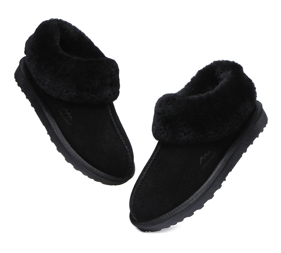 TARRAMARRA Premium Sheepskin Wool Ankle Slipper Unisex Hana-Slippers-PEROZ Accessories