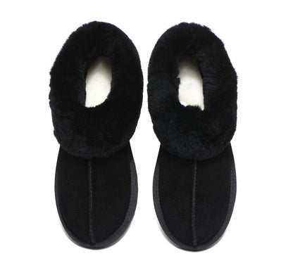 TARRAMARRA Premium Sheepskin Wool Ankle Slipper Unisex Hana-Slippers-PEROZ Accessories