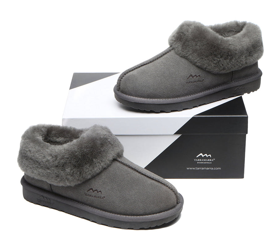 TARRAMARRA Premium Sheepskin Wool Ankle Slipper Unisex Hana-Slippers-PEROZ Accessories