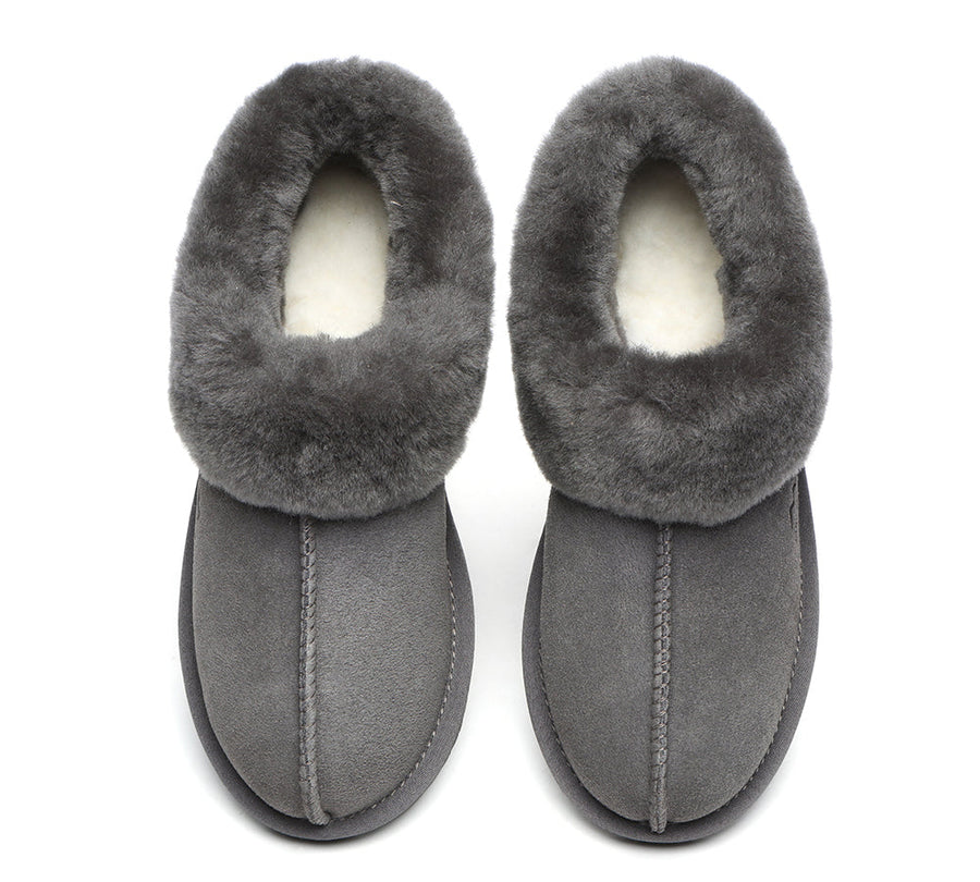 TARRAMARRA Premium Sheepskin Wool Ankle Slipper Unisex Hana-Slippers-PEROZ Accessories