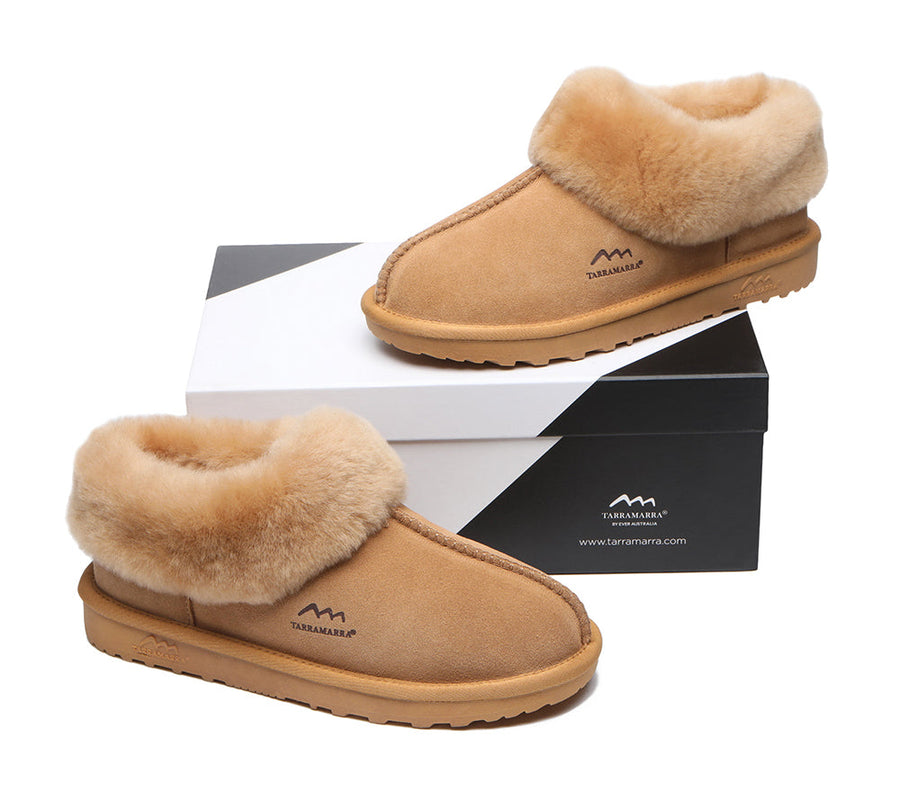 TARRAMARRA Premium Sheepskin Wool Ankle Slipper Unisex Hana-Slippers-PEROZ Accessories