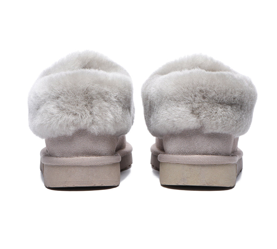 TARRAMARRA Premium Sheepskin Wool Ankle Slipper Unisex Hana-Slippers-PEROZ Accessories