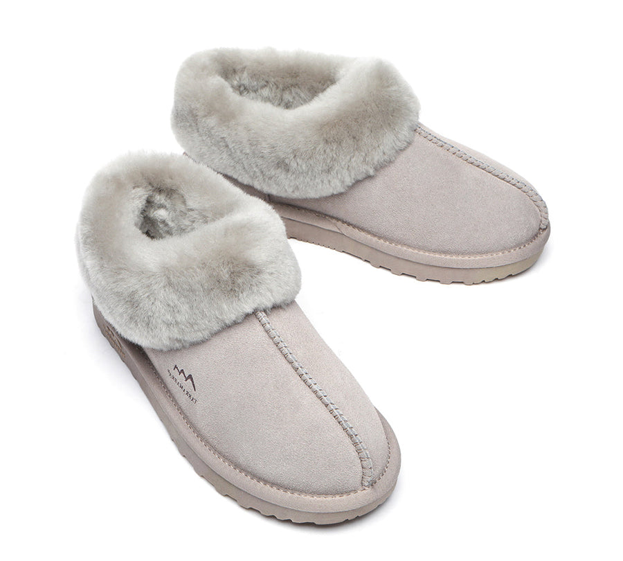 TARRAMARRA Premium Sheepskin Wool Ankle Slipper Unisex Hana-Slippers-PEROZ Accessories