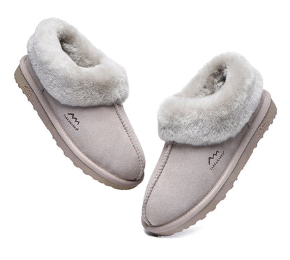 TARRAMARRA Premium Sheepskin Wool Ankle Slipper Unisex Hana-Slippers-PEROZ Accessories