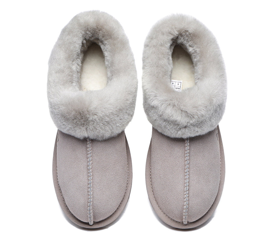 TARRAMARRA Premium Sheepskin Wool Ankle Slipper Unisex Hana-Slippers-PEROZ Accessories