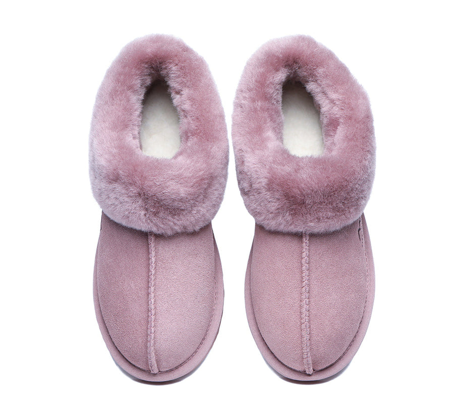 TARRAMARRA Premium Sheepskin Wool Ankle Slipper Unisex Hana-Slippers-PEROZ Accessories