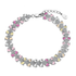Anyco Bracelet Iced Out s925 Sterling Silver Bracelet Jewelry Set Cz Cubic Zirconia Colorful Pink Stone Diamond Tennis Bracelets Women-Bracelets-PEROZ Accessories