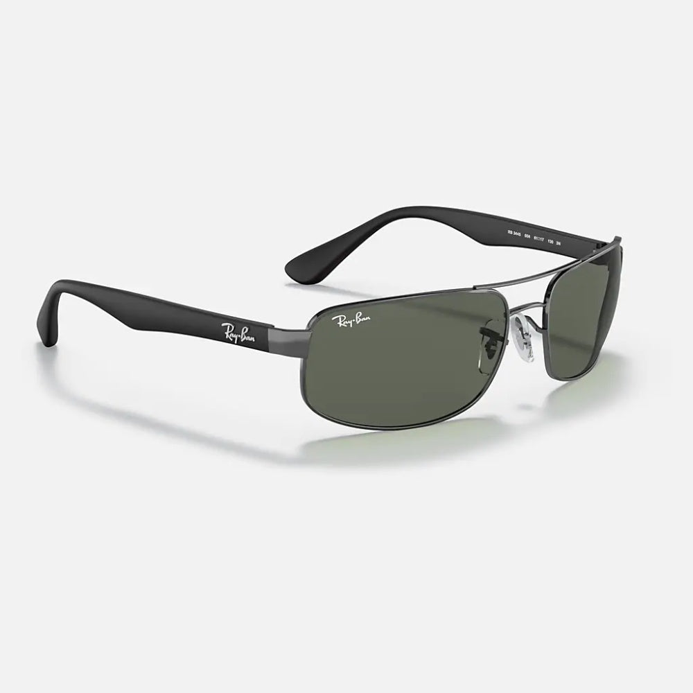 Ray-Ban Rb3445 Gunmetal / Green Classic G-15-Sunglasses-PEROZ Accessories