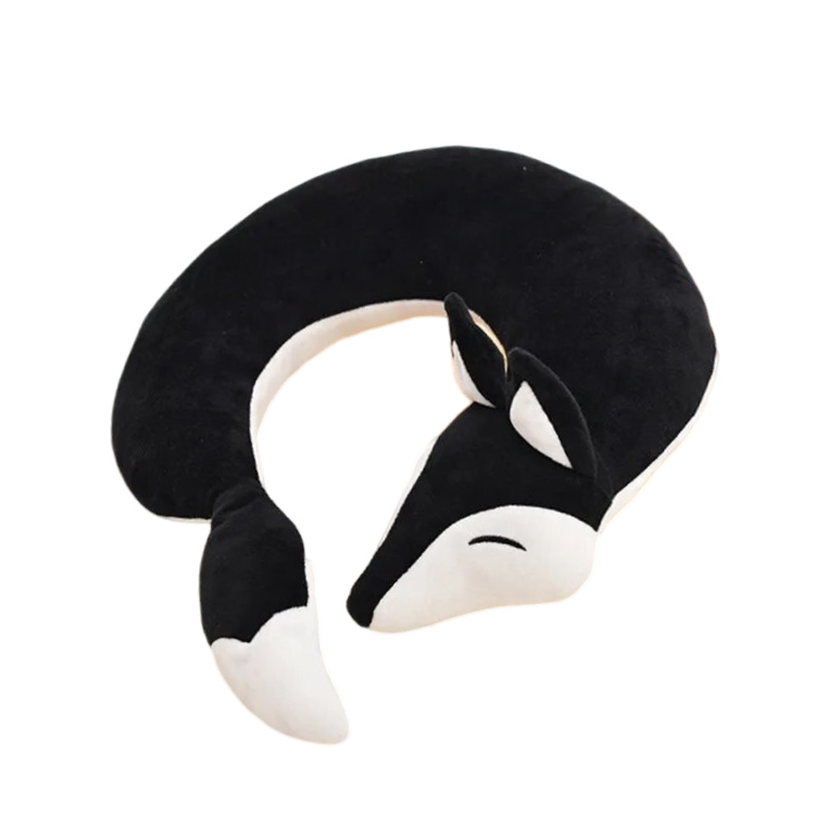 Anypack Neck Pillow Black Fox Creative Cartoon U-Shaped Cute Comfortable Sleep Headrest-Neck Pillow-PEROZ Accessories