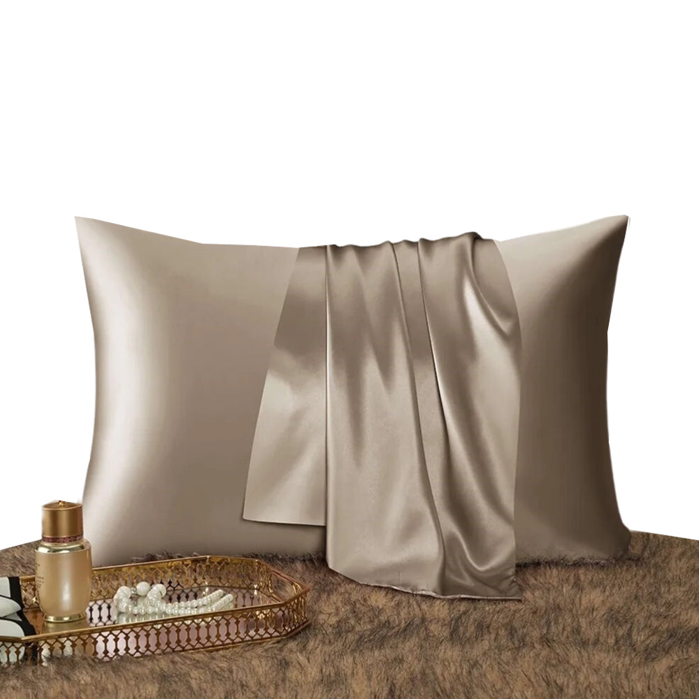 Anyhouz Pillowcase 50x90cm Coffee Natural Mulberry Silk For Comfortable And Relaxing Home Bed-Pillowcases-PEROZ Accessories
